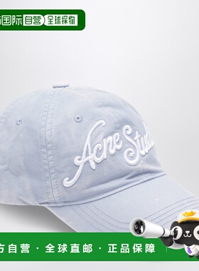 1h可退 香港直邮Acne Studios 艾克妮 男士 褪色浅蓝色带Logo棒球
