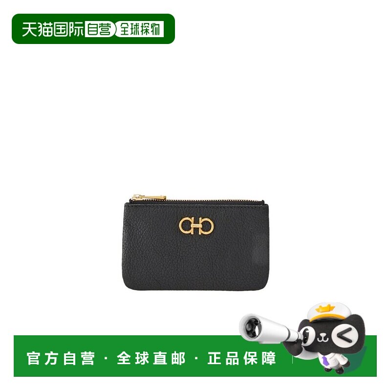 香港直邮Salvatore Ferragamo 黑色徽标钥匙包 220383