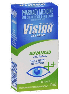 澳大利亚直邮Visine 高级滴眼液 疲劳15ml/瓶