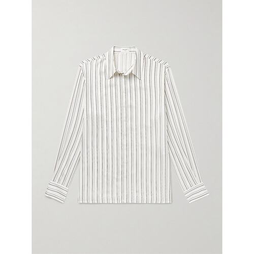 Saint Laurent 圣罗兰 男士 条纹真丝衬衫 813932Y1F03
