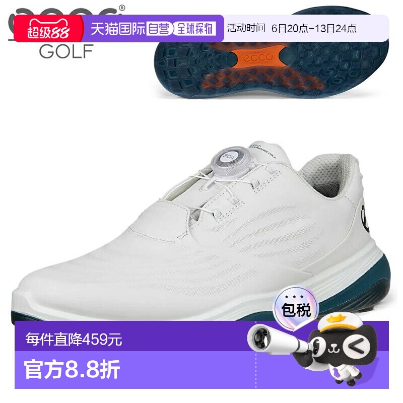 日本直邮ECCO LT1 BOA 男士防水无钉高尔夫球鞋 新品&ldquo;132274&rdquo;