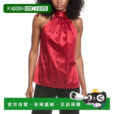 自营Ramy Brook Lori Silk-Blend Blouse - red 美国奥莱直发