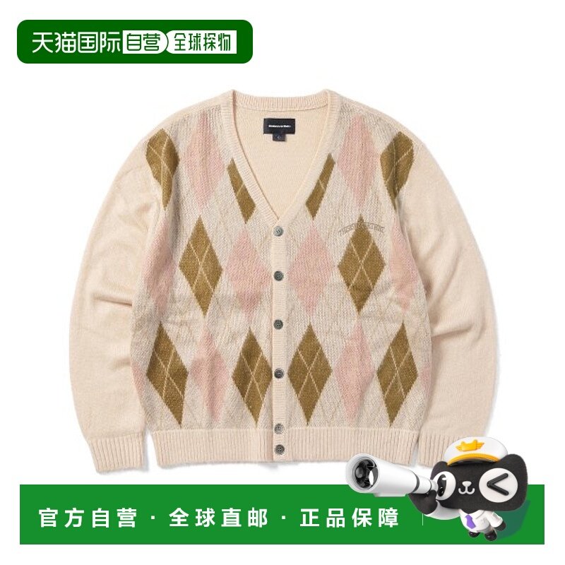 韩国直邮THISISNEVERTHAT 开衫Argyle Cardigan BeigeTN223KKNCK0