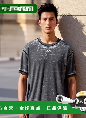 香港直邮Diesel 迪赛 男士 金属质感徽标 Burnout T 恤 A161460CP