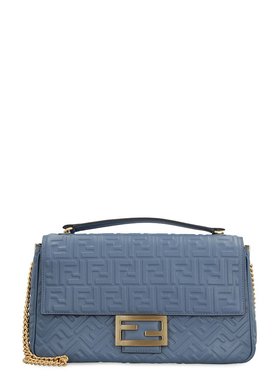 FENDI 女士斜挎包 8BR795AH9CF1K37 蓝色 徽标单肩包