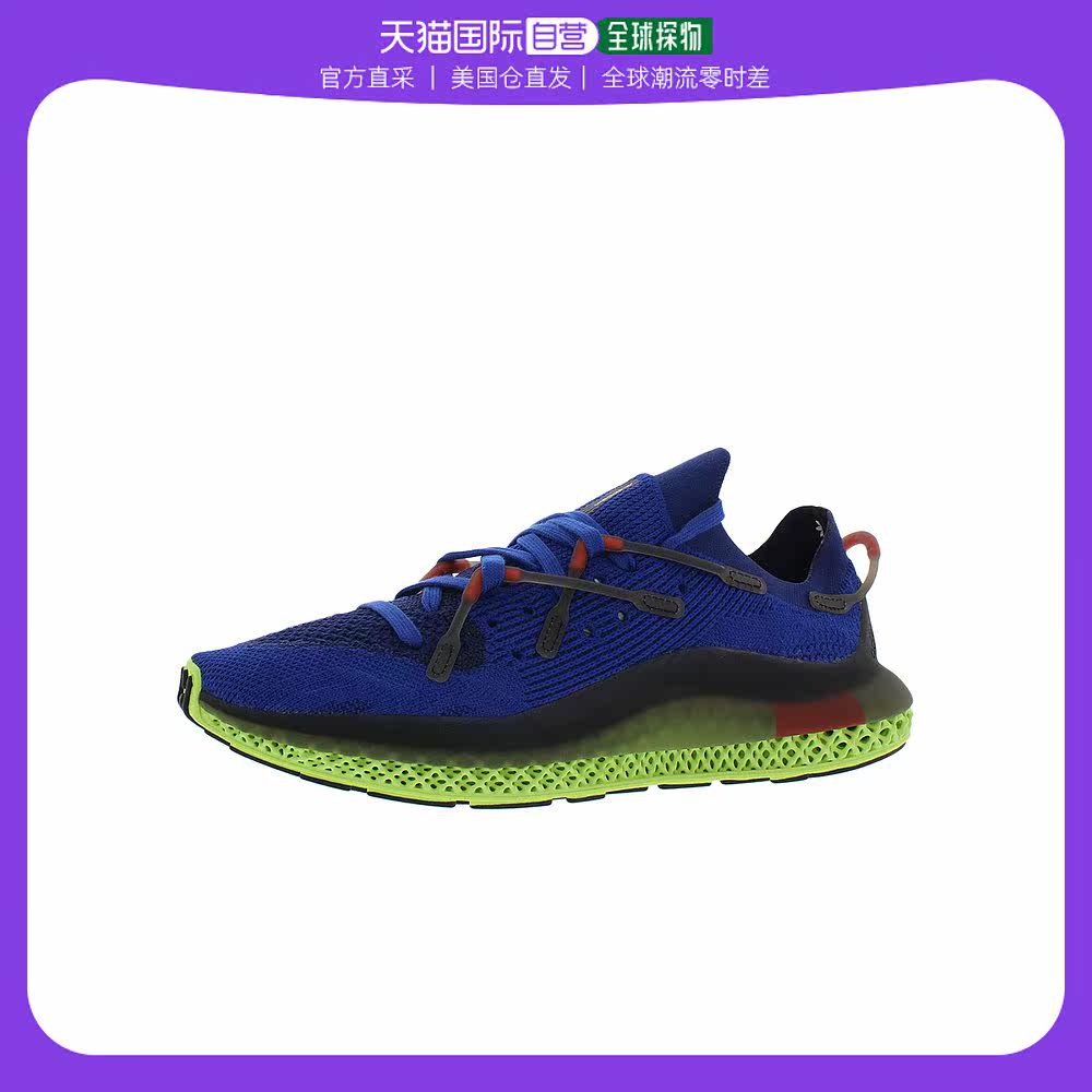 美国直邮adidas阿迪达斯男士拼色低帮网面系带透气轻便休闲跑鞋