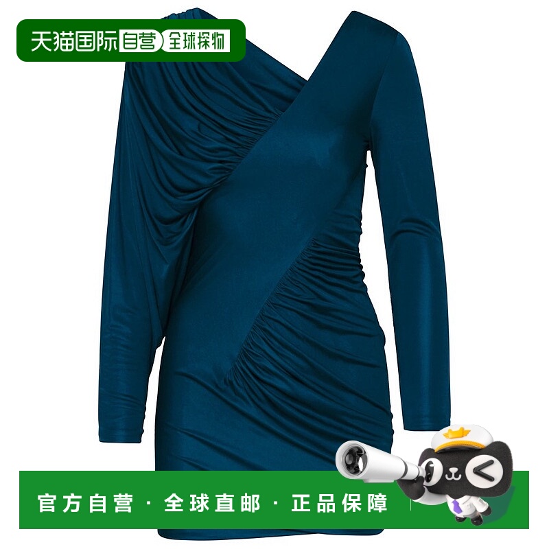 1h可退 香港直邮潮奢 Saint Laurent 圣罗兰 女士 垂坠长袖连衣裙