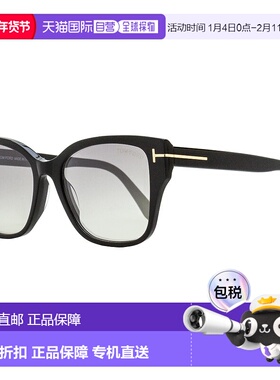 自营 Tom Ford女式Elsa太阳镜TF1108 01C黑色55mm-01C 美国奥莱直