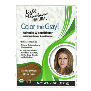 香港直邮Light Mountain染发剂浅棕色天然效果显著经济实惠1正品