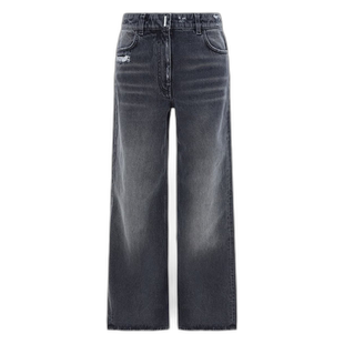 香港直邮GIVENCHY 女士牛仔裤 BW50WH5Y5N001 SS2024 黑色 Oversi
