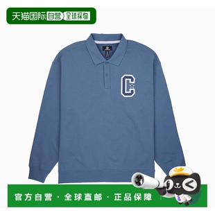 蓝色匡威 男款 韩国直邮Converse 舒适亲肤柔软百搭Polo领卫衣