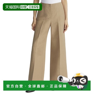 自营Lafayette 148 New York Franklin Wide Leg Silk & Linen-Bl