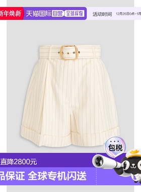 1h可退 香港直邮ZIMMERMANN 女士 束带条纹提花短裤 1003AS243CRE