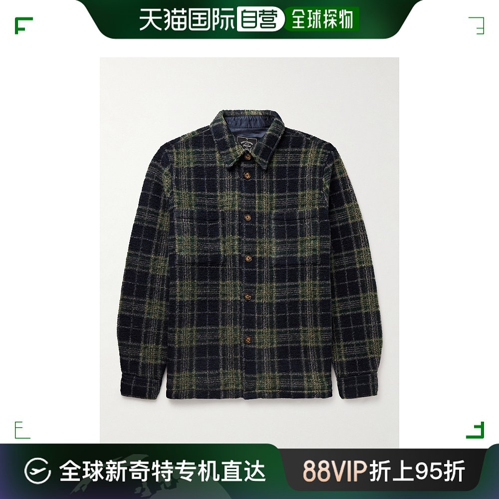 香港直邮潮奢 PORTUGUESE FLANNEL男士格纹抓绒衬衫式衬衫 OVER