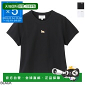 KITSUNE 女士圆领T恤 pw00111kj7026 日本直邮MAISON p199 黑色