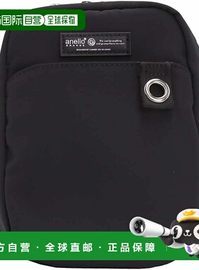 【日本直邮】[Anello Grande] 防水迷你单肩包 FAM GHW0001 黑色