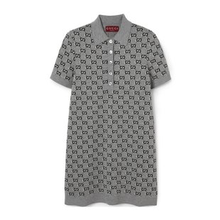 连衣裙 式 Women Shadow羊毛提花Polo衫 24FW