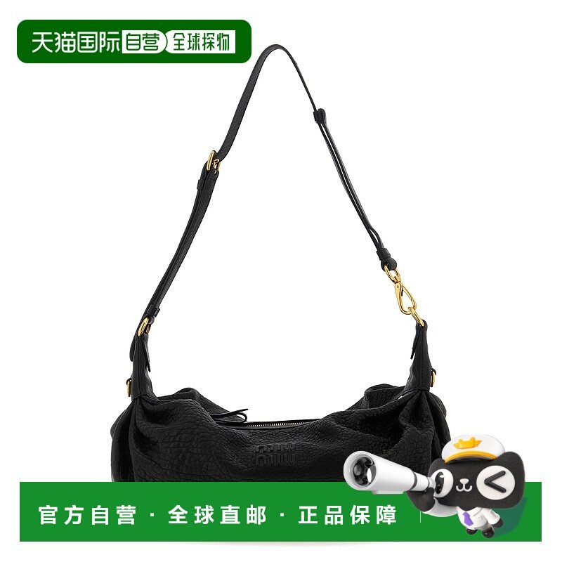 1h可退 香港直邮Miu Miu 缪缪 女士 SACCA MONK 软羊革单肩包 5BC