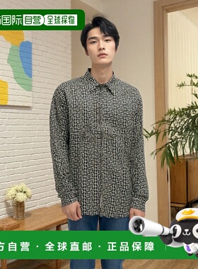 香港直邮BALMAIN 男士衬衫 FH1HS485VI36GFE AW2025 灰色 Shirt w