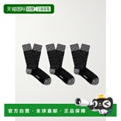 米索尼 男士 3对装 MISSONI 条纹针织钩花混纺棉袜子 TRIP