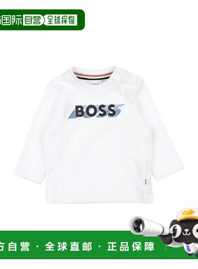 1h可退 香港直邮BOSS 波士 婴儿 T恤童装 white白色 舒适时尚