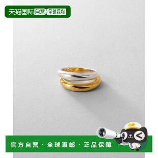 1h可退 日本直邮COCOSHNIK 女士 银金双色双穹顶戒指 76761328999