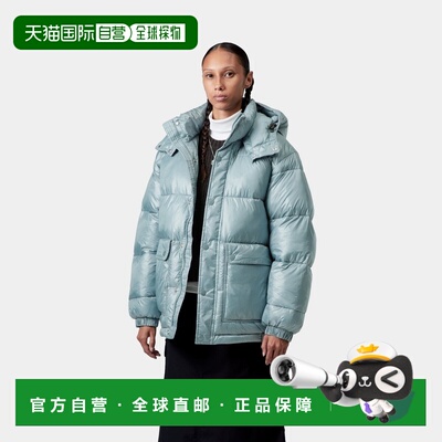 自营欧洲直邮Carhartt WIP Benson女士城堡灰蓝双向拉链连帽夹克