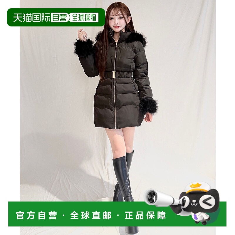 1h可退 日本直邮NOMAE 女装 长款收腰外套 可拆卸袖口毛边  58580