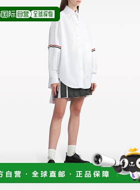 美国直邮THOM BROWNE - Women Supersized Point Collar Shirt W/