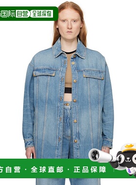 香港直邮Palm Angels 棕榈天使 女士 蓝色褪色牛仔夹克 PWYD021S2