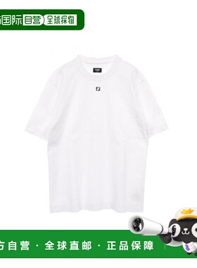 日本直邮中古Fendi芬迪男A级95新T-shirtT恤棉上衣白色