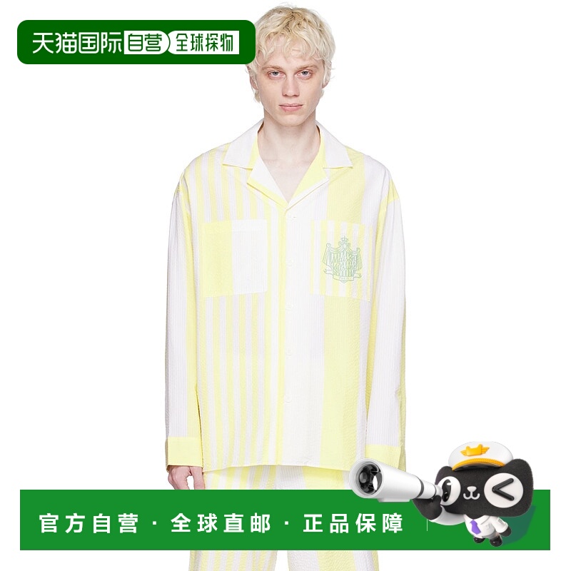 香港直邮潮奢 MAISON KITSUNE 男士 黄色 & 白色 Hotel Olympia