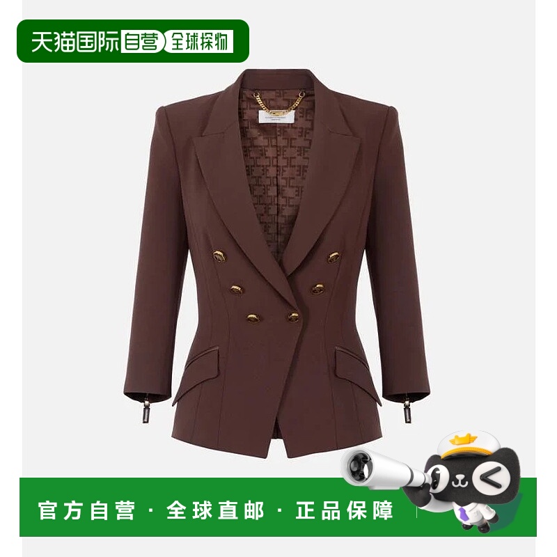 香港直邮ELISABETTA FRANCHI女士外套GI17456E2EA3COFFEE
