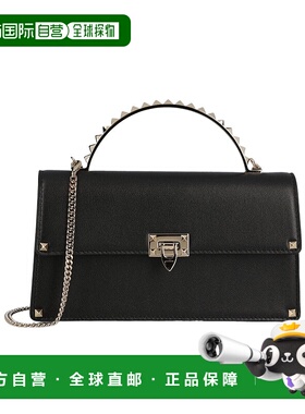 香港直邮VALENTINO 女士斜挎包 WP0AG5VIT0NO CO 黑色 徽标单肩包