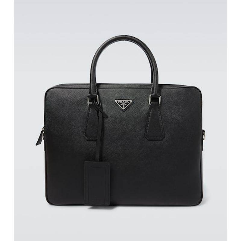 Prada 普拉达 男士 皮革公文包 black黑色 舒适时尚