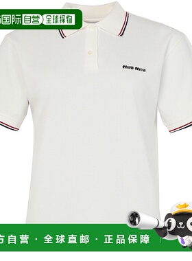 1h可退 欧洲直邮MIU MIU 缪缪 25秋冬  MIU44J84WHT 女士 短袖Pol