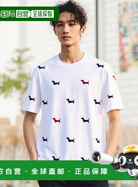 香港直邮THOM BROWNE 男士T恤 MJS284E00050100 SS2025 白色男装