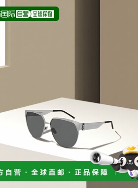 香港直邮SAINT LAURENT 女士眼镜 SLM43METAL3 AW2021 灰色太阳镜