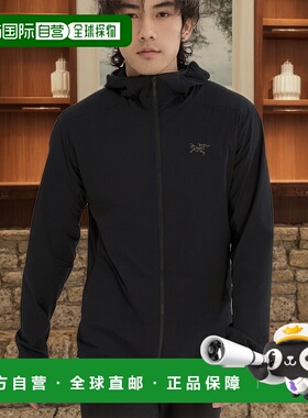 自营1h可退 欧洲直邮ARC TERYX/始祖鸟 ATOM SL男士黑色尼龙夹克