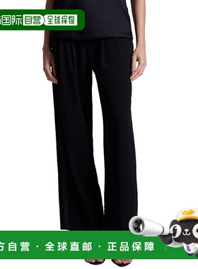 自营 A.L.C.Chase羊毛混纺Tux长裤-黑色 直筒裤美国直发新款奥莱