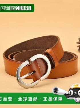 日本直邮florge 复古简约椭圆扣皮革腰带110cm [FL8218EW04622]