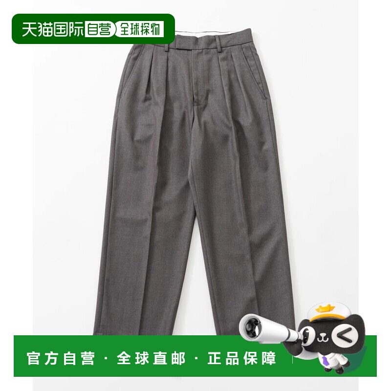 日本直邮URBAN RESEARCH 城市研究 涤纶人造丝毛混纺 西装长裤 炭