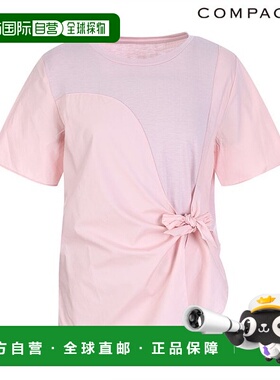 韩国直邮compagna 圆丝带短袖 T 恤_CABU6-WKL400上衣女装