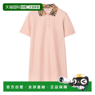 1h可退 香港直邮Burberry 巴宝莉 女士 格纹领棉质连衣裙 8118956