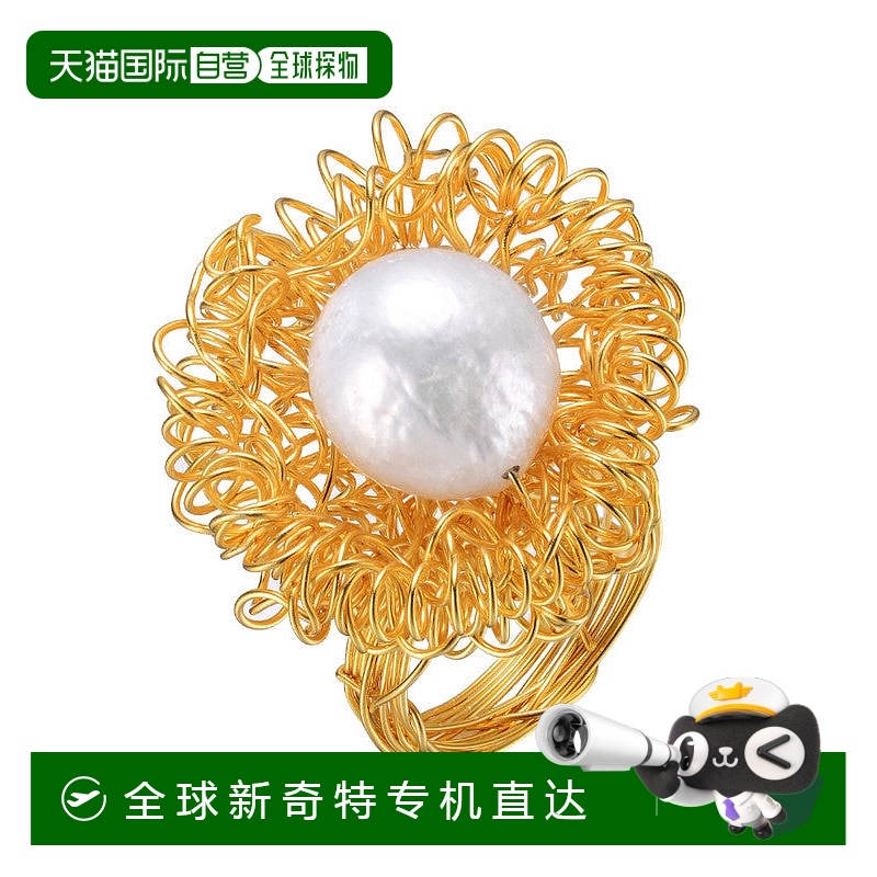 gold US 6 ӪgeneviveSterling Silver 14k Gold Plated with 14mm Genuin1215.19Ԫ(88VIP 95)