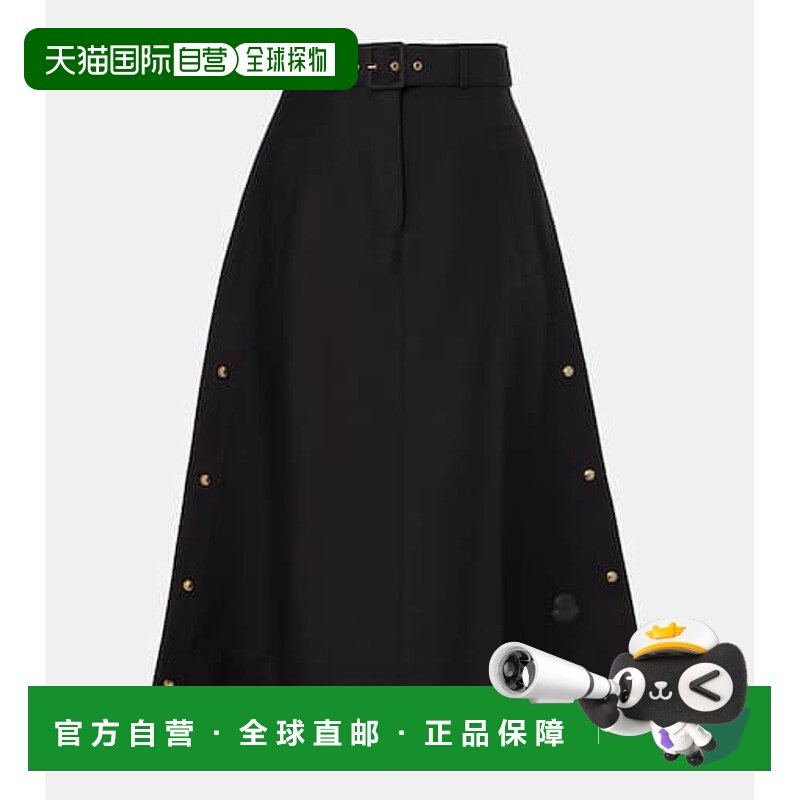 1h可退 香港直邮Moncler 盟可睐 女士 棉质中长半身裙 black黑色,女装/女士精品,半身裙,淘宝优惠券,粉丝福利购,淘宝优惠卷