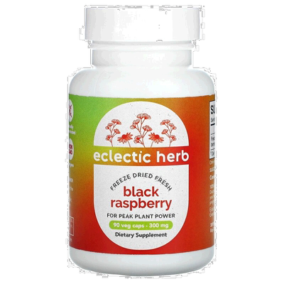 香港直发Eclectic Institute,原生新鲜冻干，黑树莓，300 毫克，9