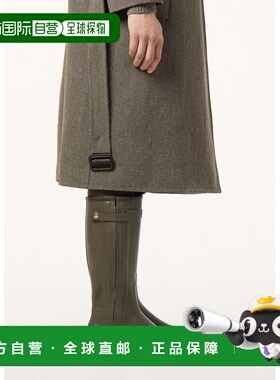 自营欧洲直邮Loro Piana 男士灰绿色橡胶靴子