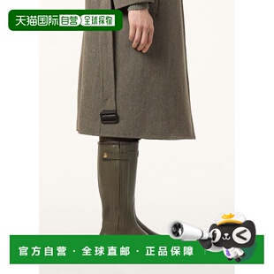 自营欧洲直邮Loro Piana 男士灰绿色橡胶靴子