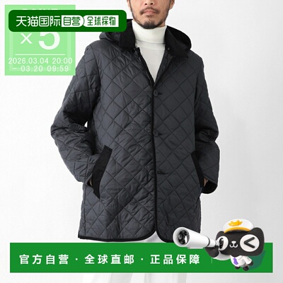 日本直邮LAVENHAM 男士黑色绗缝夹克 Denston SLJ9004 G95 灯黑 D